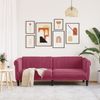 vidaXL Sofa 3-Sitzer Weinrot Samt 372589 Bild 3