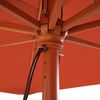 Sonnenschirm Florida, Gartenschirm Marktschirm, 3x4m Polyester/Holz 6kg ~ terracotta Bild 4
