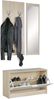 Wand-Garderobe SALERNO mit Spiegel & Schuhschrank Spanplatte sonoma, Moderne Flur-Kompaktgarderobe für Jacken & Schuhe, Komplettgarderobe Bild 3