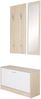 Wand-Garderobe SALERNO mit Spiegel & Schuhschrank Spanplatte sonoma, Moderne Flur-Kompaktgarderobe für Jacken & Schuhe, Komplettgarderobe Bild 5