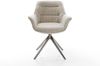 Drehstuhl Kaira-Flex Webstoff Soft Beige Kreuzgestell breit Graphit 360° drehbar Wippfunktion Bild 2