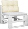 vidaXL Palettenkissen Creme 50 x 40 x 12 cm Stoff Bild 3