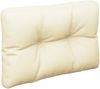 vidaXL Palettenkissen Creme 50 x 40 x 12 cm Stoff Bild 4