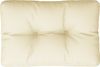 vidaXL Palettenkissen Creme 50 x 40 x 12 cm Stoff Bild 2