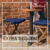 NatureMark 4er Set Stuhlkissen mit Bändern Gr. 40x40 cm Sitzkissen gefüllt, Navy Blau Bild 2