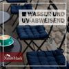 NatureMark 4er Set Stuhlkissen mit Bändern Gr. 40x40 cm Sitzkissen gefüllt, Navy Blau Bild 4