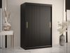 Kleiderschrank Kirtan Slim 1 120 (Farbe: Schwarz, Größe: 120 cm) Bild 2