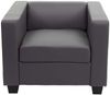 Sessel Loungesessel Lille ~ Kunstleder, dunkelgrau Bild 4