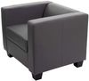 Sessel Loungesessel Lille ~ Kunstleder, dunkelgrau Bild 5