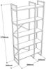 Dmora Bücherregal Zephirine, Büroregal, Mobiler Buchhalter, Bücherbrett, 88x30 h175 cm, Grau und Marmor Bild 3