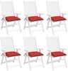 vidaXL Palettenkissen 6 Stk. Rot 50x50x7 cm Oxford-Gewebe 361527 Bild 4