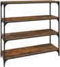 vidaXL Bücherregal Räuchereiche 100x33x100 cm Holzwerkstoff und Stahl 819359 Bild 2