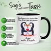Momentals Tasse Liebe – „Du bist mein Pinguin“ – Ich liebe Dich Geschenk Partner, Gratis Versand · Links-&Rechtshänder · Spülmaschinenfest Bild 2