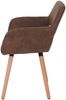 6er-Set Armlehnstuhl 'HWC-A50 II' Textil, vintage braun, helle Beine Bild 3