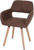 6er-Set Armlehnstuhl 'HWC-A50 II' Textil, vintage braun, helle Beine Bild 2