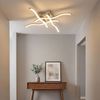 LED Deckenleuchte, silber weiß, Wellen, L 55 cm Bild 3