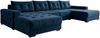 Ecksofa MODENA 320 cm x 185 cm – Stoff: VELUTTO Blau 11 Farbe: Blau Bild 4