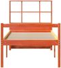 vidaXL Massivholzbett mit Regal ohne Matratze Wachsbraun 75x190 cm 3322026 Bild 4