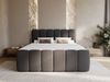 GRAINGOLD Cloud Boxspringbett 140x200, Bett mit Bettkasten, Bouclé-Stoff, mit Kopfteil, Schwarz Bild 3