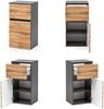Midischrank Badmöbel LAURIA-03 in Graphitgrau mit Wotaneiche Nb, BxHxT: ca. 40 x 79 x 35 cm Bild 2