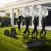 Briloner LED Außen-Bodenstrahler Padouk Connect to Shine 3er Starterset 3x1W warmweiß Bild 3
