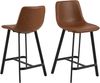 Barhocker >I_Oregon< (2er-Set) in cognac - 43,5x91,5x50 (BxHxT) Bild 2
