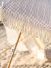 Sonnenschirm Gatsby von Brafab aus Polycotton und Buche, rund, klappbar, grau-weiß, Ø 185 cm Bild 5