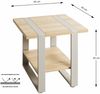 Beistelltisch >47777< in eiche / grau - 45x45x45cm (BxHxT) Bild 3