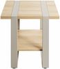 Beistelltisch >47777< in eiche / grau - 45x45x45cm (BxHxT) Bild 4