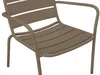 Vente-unique - MIRMANDE Gartensitzgruppe Metall Schokoladenbraun - B 67,5 cm x H 71,5 cm x L 60 cm Bild 3