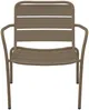 Vente-unique - MIRMANDE Gartensitzgruppe Metall Schokoladenbraun - B 67,5 cm x H 71,5 cm x L 60 cm Bild 2
