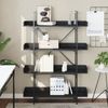 Bücherregal | Standregal 4 Böden Schwarz 100x33x145,5 cm Holzwerkstoff Bild 3