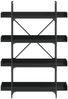 Bücherregal | Standregal 4 Böden Schwarz 100x33x145,5 cm Holzwerkstoff Bild 4