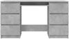 Schreibtisch, Spanplatte Betongrau, 140 × 50 × 77 cm Bild 4