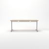 Rheinland Möbel Statio Schreibtisch 180x80 cm höhenverstellbar ±10 mm in Eiche – geräumiger Bürotisch für Homeoffice & Büro, C-Fuß, Kabelwanne, einfache Montage, FSC® zertifiziert Bild 2