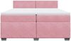 vidaXL Boxspringbett mit Matratze Rosa 200x200 cm Samt 3286401 Bild 4