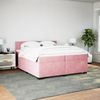 vidaXL Boxspringbett mit Matratze Rosa 200x200 cm Samt 3286401 Bild 3