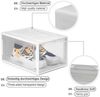 Yorbay Schuhbox 3er Set Schuhbox, stapelbarer Schuhorganizer, Schuhaufbewahrung (Kunststoffbox mit halbdurchsichtige Tür), Halbdurchsichtig weiß, für Schuhe bis Größe 48 Bild 3