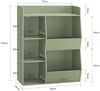SoBuy KMB55-K-GR Kinderregal, Spanplatte, Papierfurnier, Grün, 91 x 89 x 30 cm Bild 3