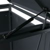 2er-Mülltonnenverkleidung HWC-Q75, Mülltonnenbox Mülltonnenhaus, Deckel Fußpedal Metall 116x132x89cm 53kg ~ anthrazit Bild 4