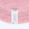 Homescapes Runde Badematte rosa, Premium Badvorleger 80 cm, Badteppich Baumwolle mit Wende-Design Bild 2