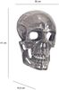 FineBuy Wanddeko Totenkopf Aluminium 41 cm Schädel Groß, Design Wanddekoration Metall Deko Alu Modern, Wohndeko Skull, Wandskulptur Dekoration Wohnaccessoire Bild 3