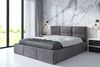 Polsterbett EMILI-OM 120x200 mit Bettkasten und Lattenrost. Farbe: Grau 16 Bild 2
