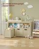 VASAGLE Spielzeugregal mit Rollen, Aufbewahrungsschrank, 30 x 102 x 60 cm, beige Bild 4
