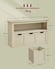 VASAGLE Spielzeugregal mit Rollen, Aufbewahrungsschrank, 30 x 102 x 60 cm, beige Bild 5
