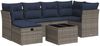 vidaXL 7-tlg. Garten-Sofagarnitur mit Kissen Grau Poly Rattan 3325297 Bild 2