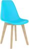 vidaXL Esszimmerstühle 4 Stk. Blau Kunststoff [289126] Bild 2