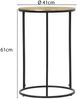 Beistelltisch PATTY rund Metall in Schwarz Gold, Höhe 61cm Bild 3