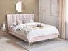 Bett mit Lattenrost MIRIBEL 140 x 200 cm Samtstoff Pastellrosa Bild 3