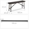 Relaxdays Bierbank 2er Set Holzoptik Bild 5
